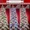 7.5ft. Pre-Lit Flocked Rotating Slim Spruce Artificial Christmas Tree, Color Changing LED Lights